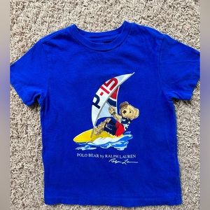Boys polo Ralph Lauren wind surfer bear tshirt size 5